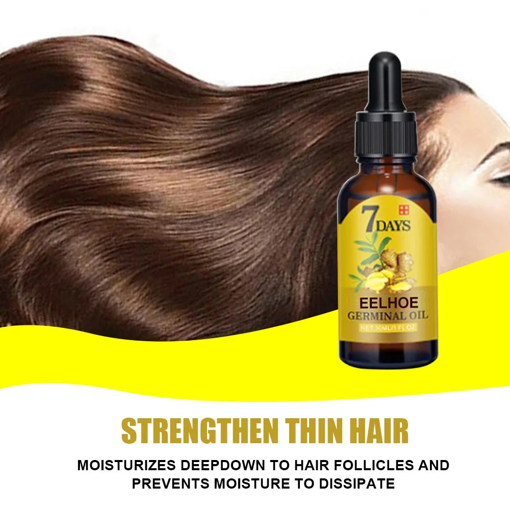 EELHOE Ginger Hair Growth Oil Natural Essentail Anti-Hair Loss