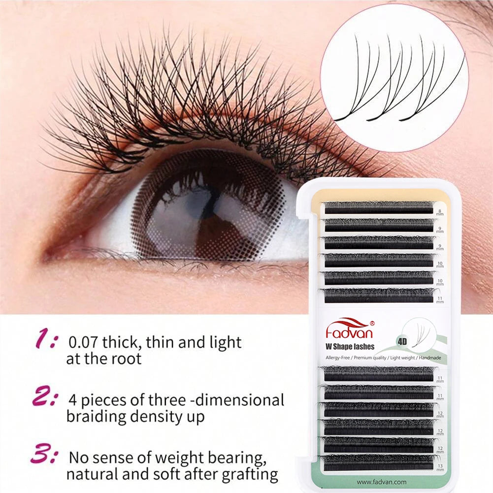 Fadvan 4D W In Shape Eyelash Extension Premade Volume Fans Soft Style