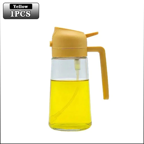 2in1 470ml Glass Spray Oil Sprayer Bottle Spray Oil Dispenser Oil Jar