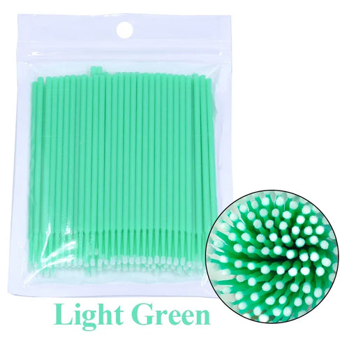 CNKESS 100PCS Eyelash Brushes Cotton Swab Micro Individual Eyelashes