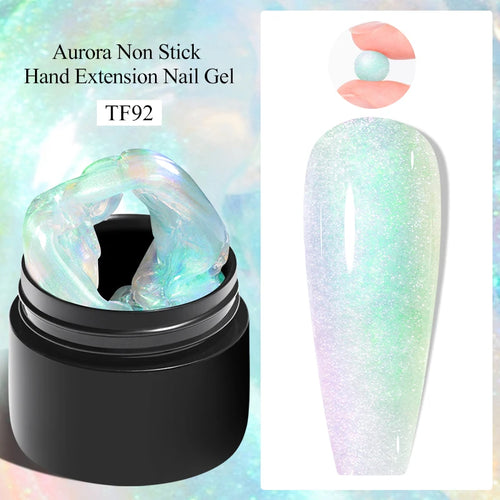 MEET ACROSS 7ml Clear Non Stick Hand Solid Extension Nail Gel Polish