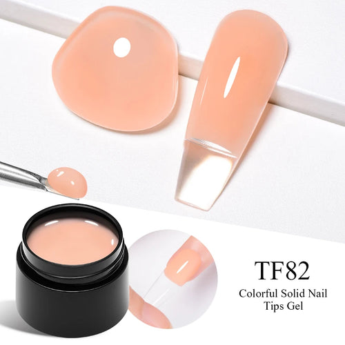 MEET ACROSS 7ml Clear Non Stick Hand Solid Extension Nail Gel Polish