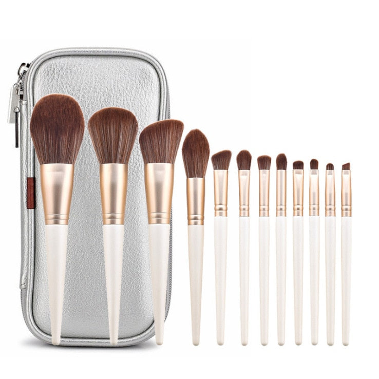 12pcs Poppies Makeup Brushes Set Beginner Foundation Eye Shadow Loose