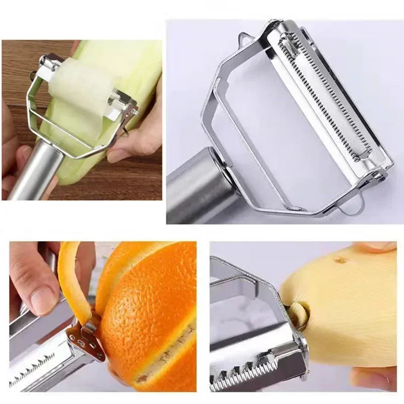 Kitchen Vegetable Peeler Stainless Steel Melon Planer Double-Head