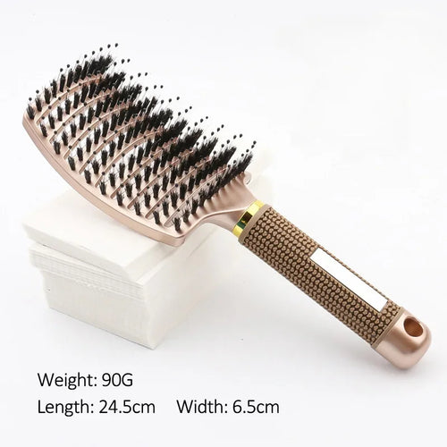 Magic Demelant Brush Bristle Nylon Massage Hairbrush Wet Curly