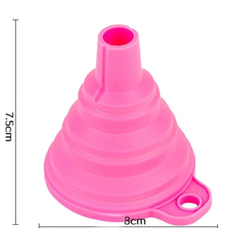 1pc Red Silicone Funnel Mini Multifunctional Convenient Kitchen