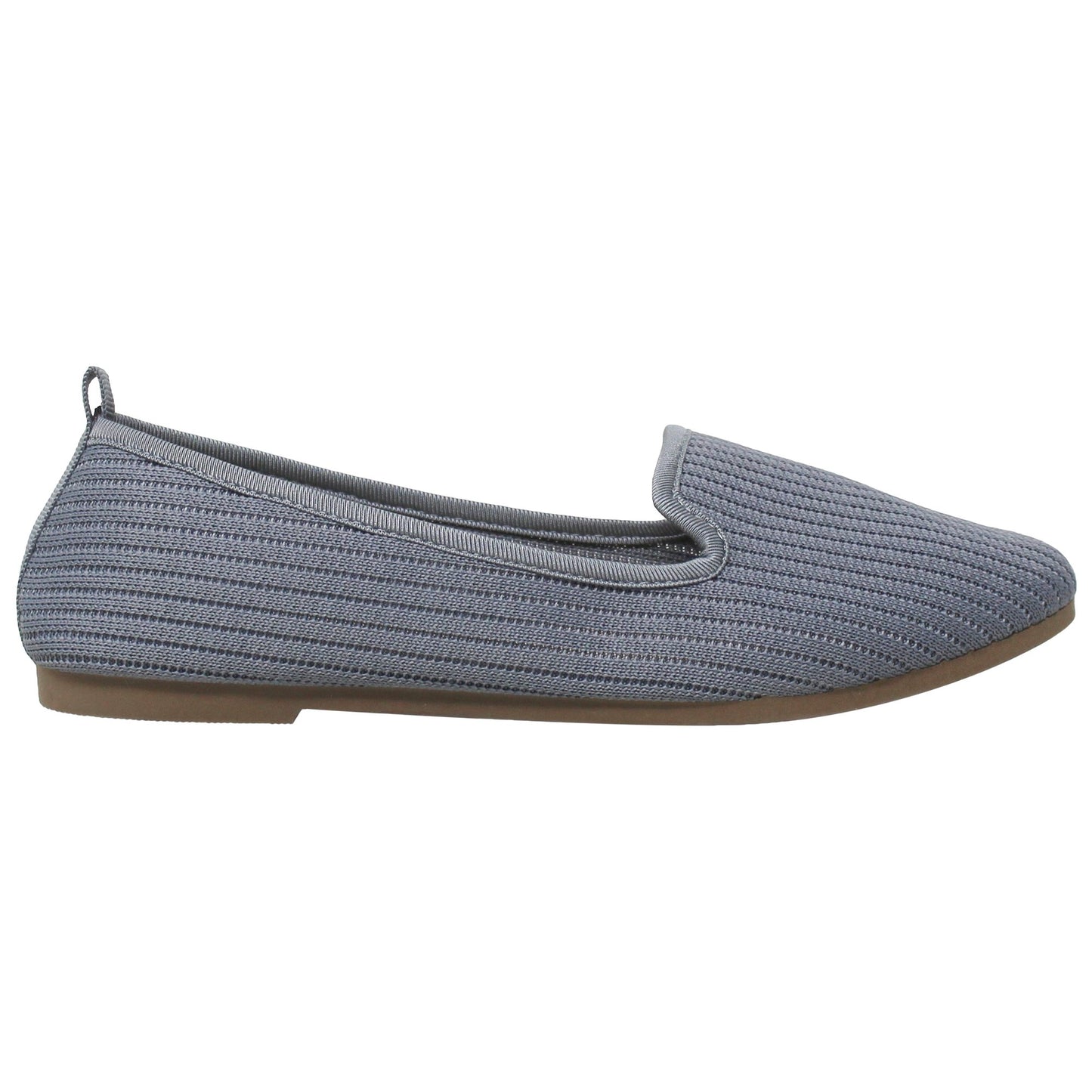 SOBEYO Women's Ballet Flats Sweater Soft Rubber Sole Shoes Gray