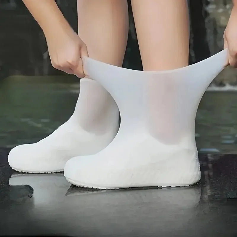 1 Pair Rubber Rain Boot Overshoes For Outdoor Use Silicone Waterproof