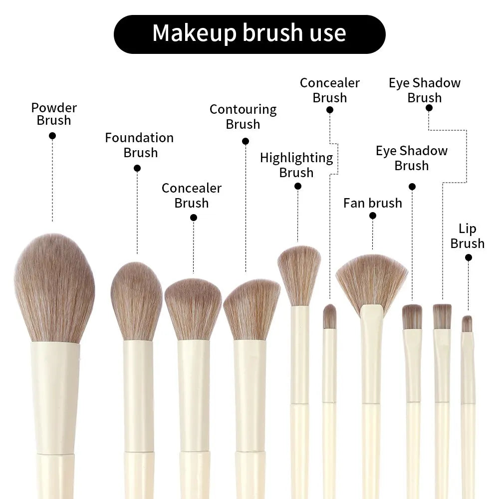 13/10 Pcs Professional Makeup Brushes KIt Eyeshadow Powder Fondation