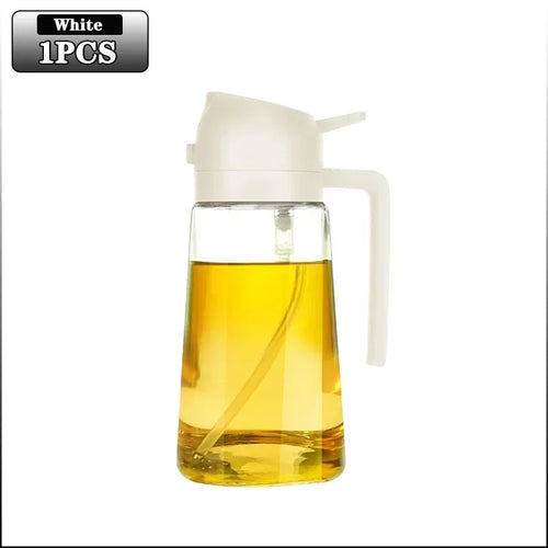 2in1 470ml Glass Spray Oil Sprayer Bottle Spray Oil Dispenser Oil Jar