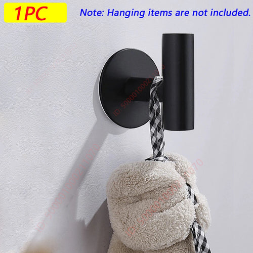 1/2PCS Adhesive Wall Hook Stainless Steel Robe Sticker Hooks Towel