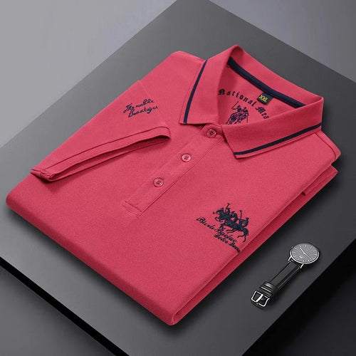 Summer Mens Embroidered Polo Shirts Short Sleeve Shirt Luxury Top