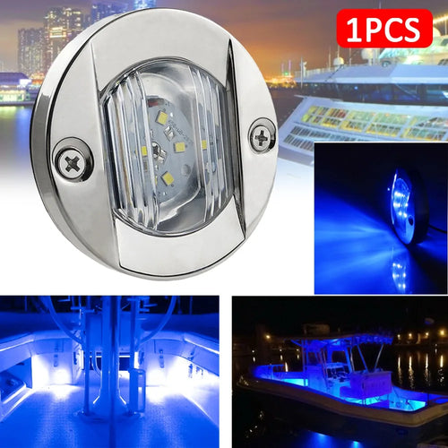 6LED 12V Round Yacht Marine Boat LED Stern Light Cabin Deck Courtesy