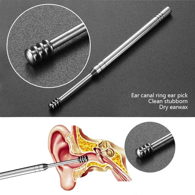 6Pcs/set ear cleaner Ear Wax Pickers Stainless Steel Earpick Wax