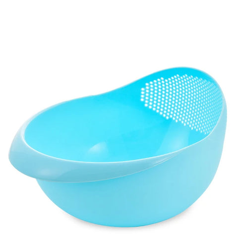 1PC Rice Sieve Plastic Colander Kitchen Drain Basket Rice Bowl Fruit