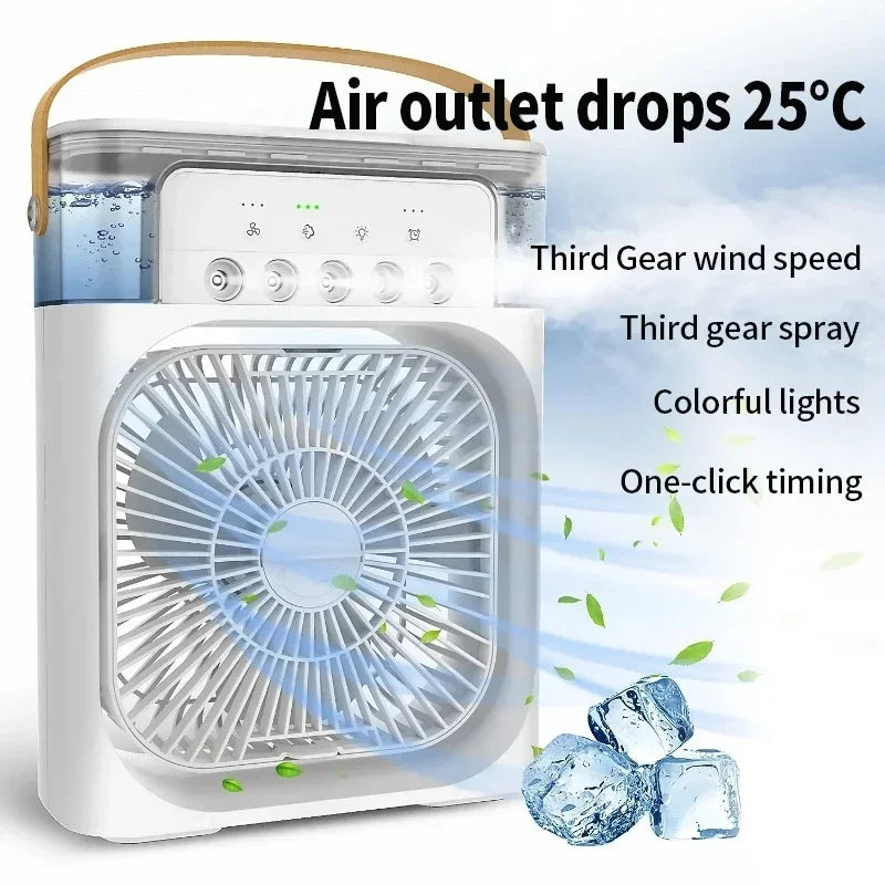 3 In 1 Fan AIr Conditioner Household Small Air Cooler LED Night Light