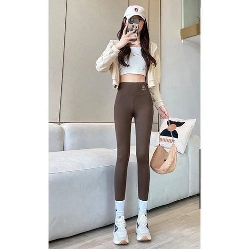 1PC High-waisted Yoga leggings Athletic tights Warm women's running