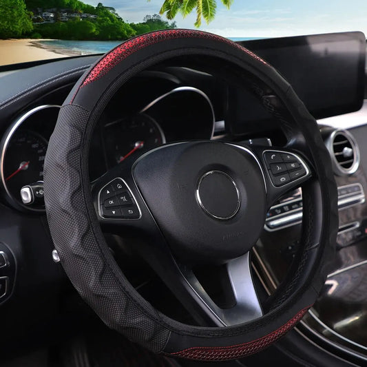 Silicone Stereo Leather Carbon Fiber Car without Inner Ring Steering