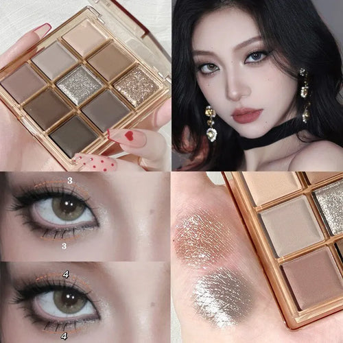 DIKALU Spring And Summer New Eyeshadow Palette Oh Rosy Nine Palace