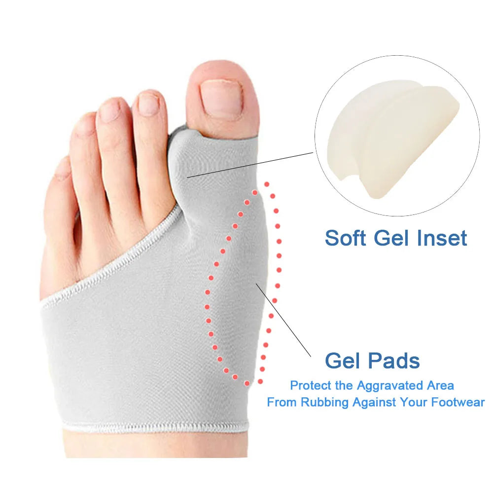 1Pair Toe Separator Bunion Corrector Toe Brace Orthopedic Hallux