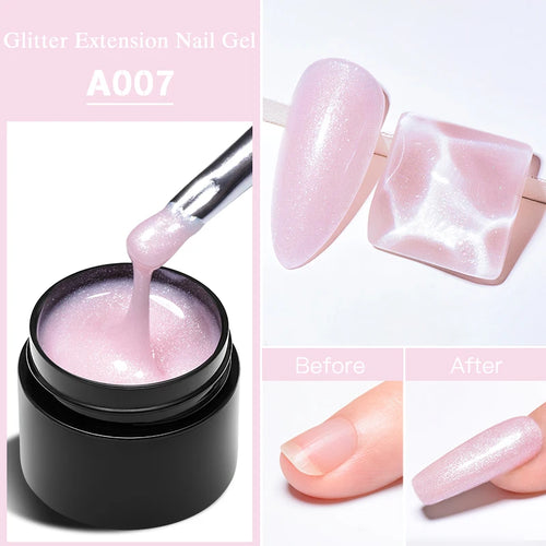 MEET ACROSS 7ml Clear Non Stick Hand Solid Extension Nail Gel Polish