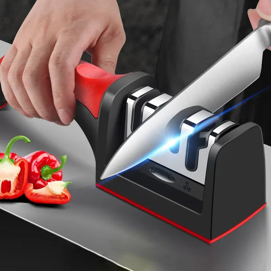 Kitchen 4-Segment Knife Sharpener Household Multi-Functional Hand-Held