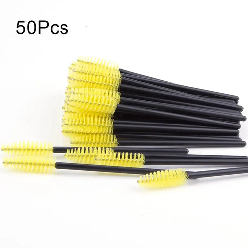 50/100Pcs Makeup Brushes Disposable Eyebrow Brush Mascara Wand