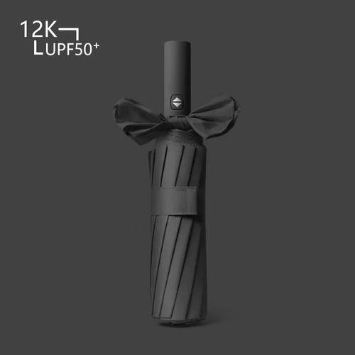 12 Bone Black Glue Fully Automatic Umbrella With Thick And Durable