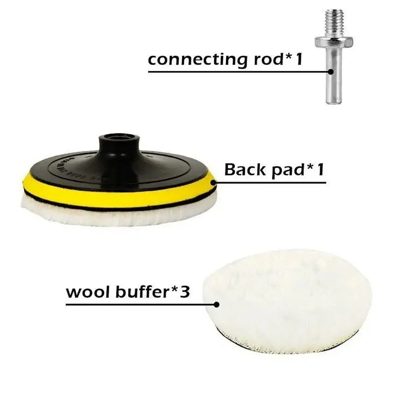 5pcs Cutting Pad Wool Polishing Pad Set Wool Polishing Wheel For