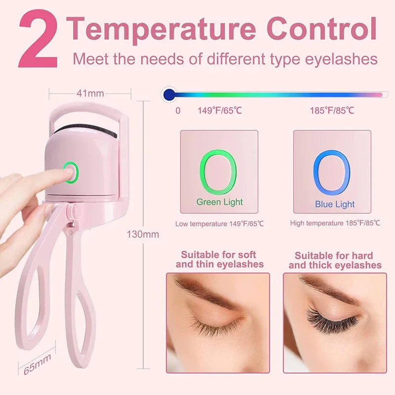 Heated Eyelashes Curler, USB Rechargeable Electric Eyelash Curlers