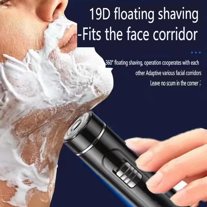 Compact & Convenient Electric Razor for Men - USB Rechargeable, Wet &