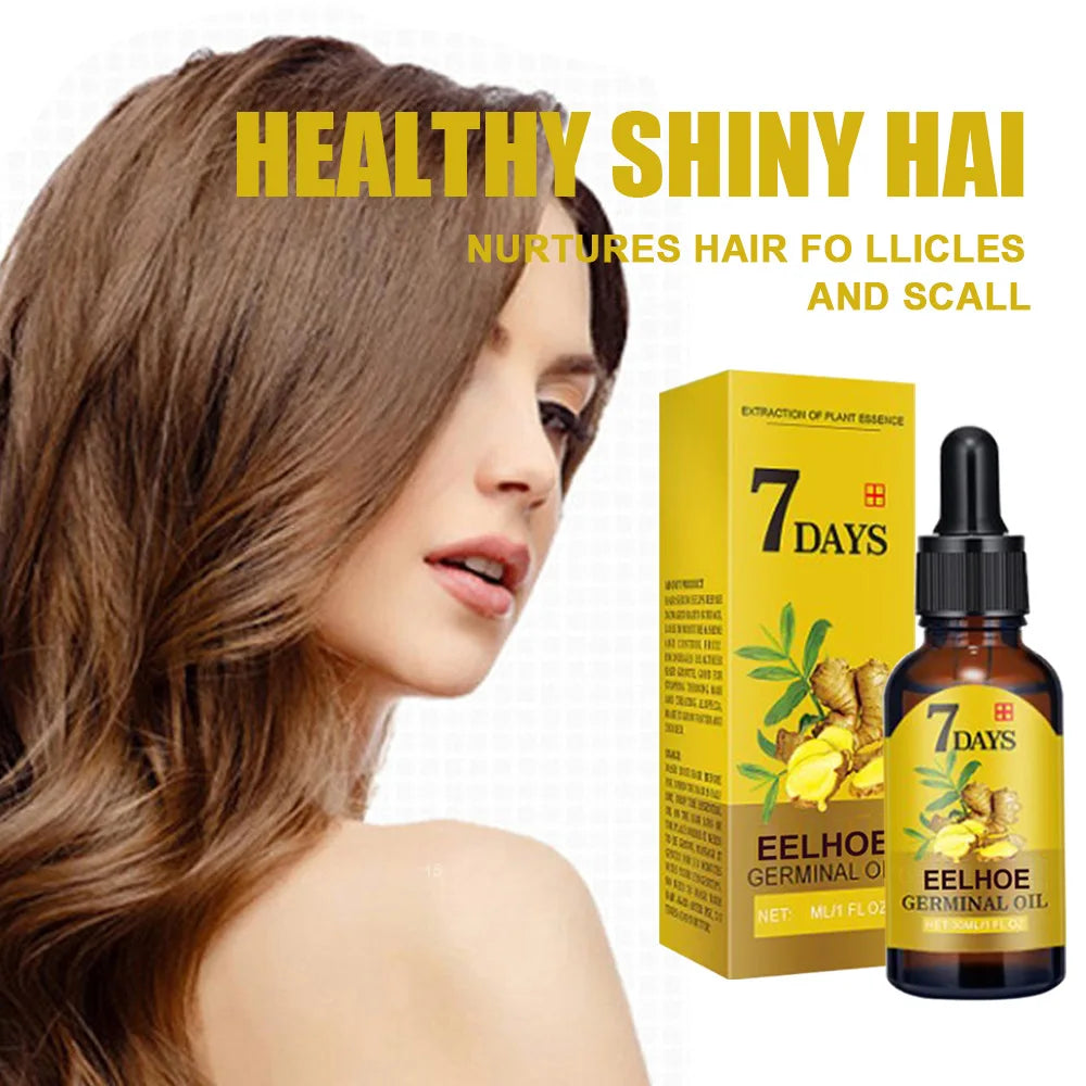 EELHOE Ginger Hair Growth Oil Natural Essentail Anti-Hair Loss