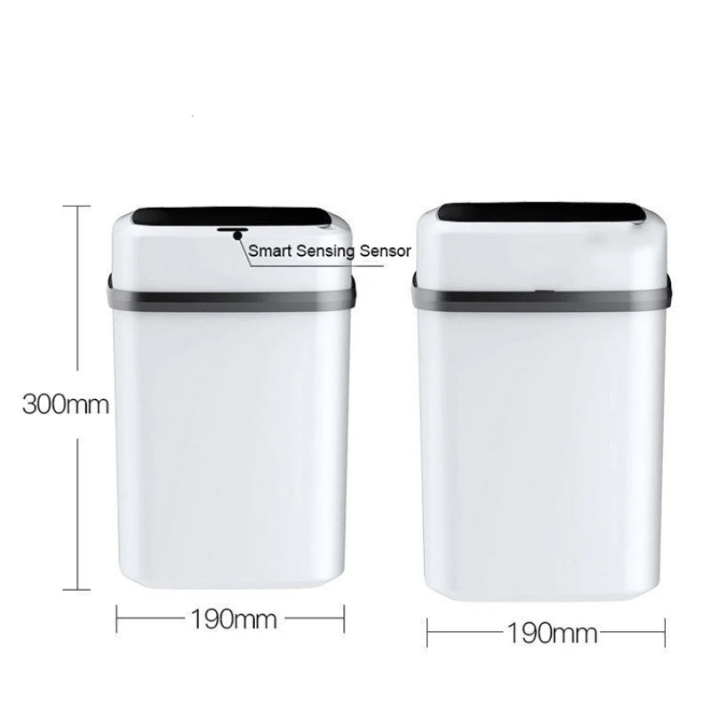 Kitchen Trash Bin 13L Bathroom Touch Trash Can In The Toilet Smart