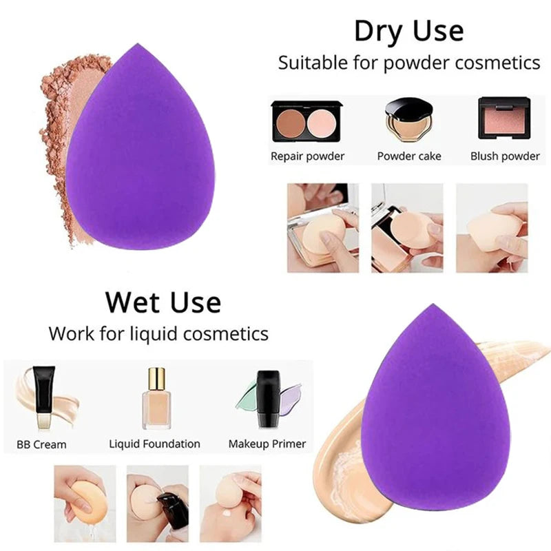 12PCS Makeup Egg Sets Foundation  Loose Powder Makeup Tools  Dry and