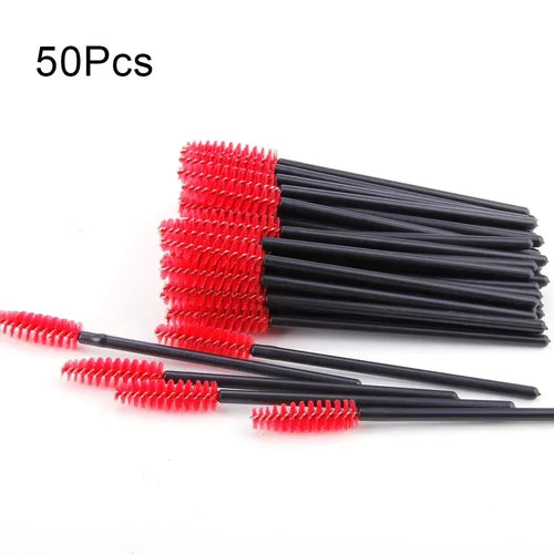 50/100Pcs Makeup Brushes Disposable Eyebrow Brush Mascara Wand