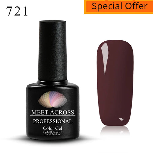 MEET ACROSS 5ml Pink Dried Flower Gel Nail Polish Natural Flower Fairy