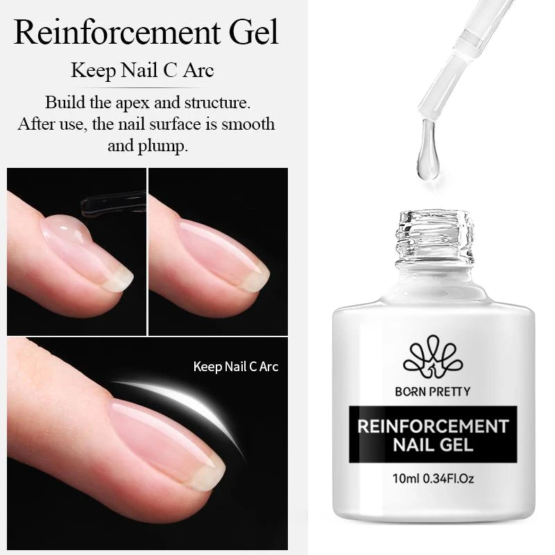 BORN PRETTY 10ml Base Gel Top Coat Rubber Gel Reinforcement Gel for