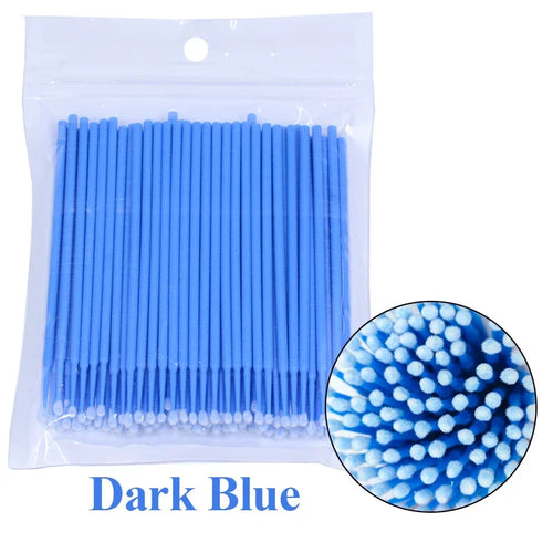 CNKESS 100PCS Eyelash Brushes Cotton Swab Micro Individual Eyelashes