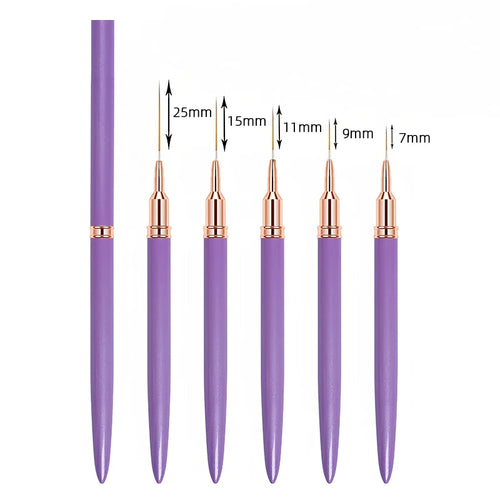 5pcs Nail Art Liner Brush Set UV Gel Nail Brushes Kits French Stripe