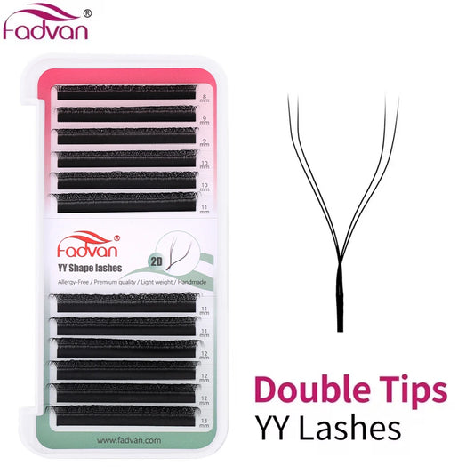 FADVAN YY Shape Lashes 2D 0.07 Faux Mink C/D/8-14mm Natural Soft