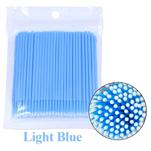 CNKESS 100PCS Eyelash Brushes Cotton Swab Micro Individual Eyelashes