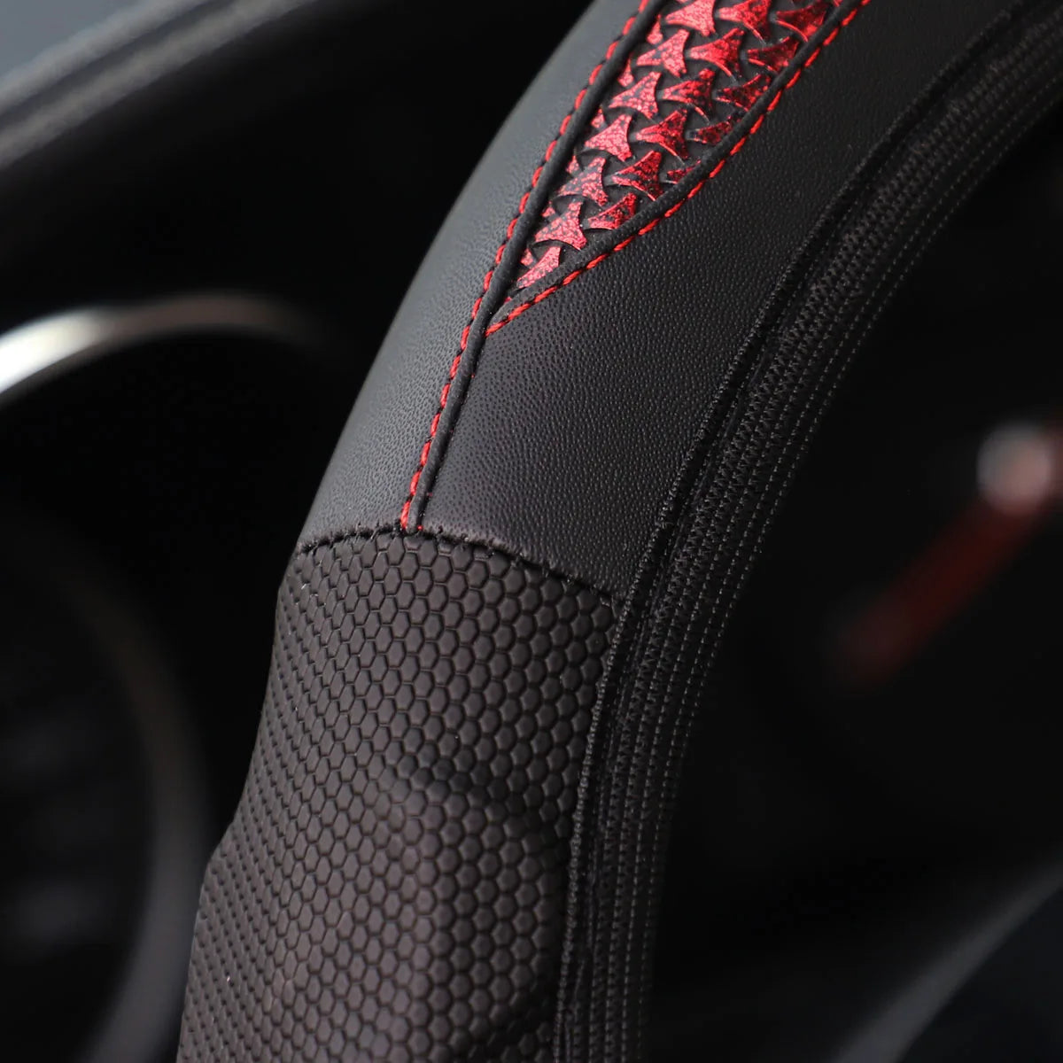 Silicone Stereo Leather Carbon Fiber Car without Inner Ring Steering