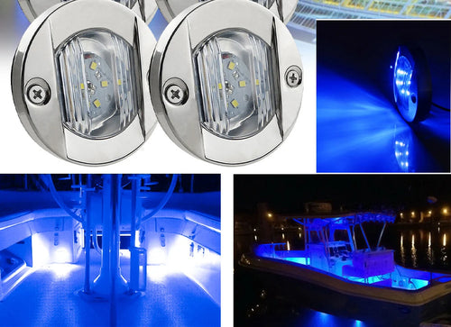 6LED 12V Round Yacht Marine Boat LED Stern Light Cabin Deck Courtesy