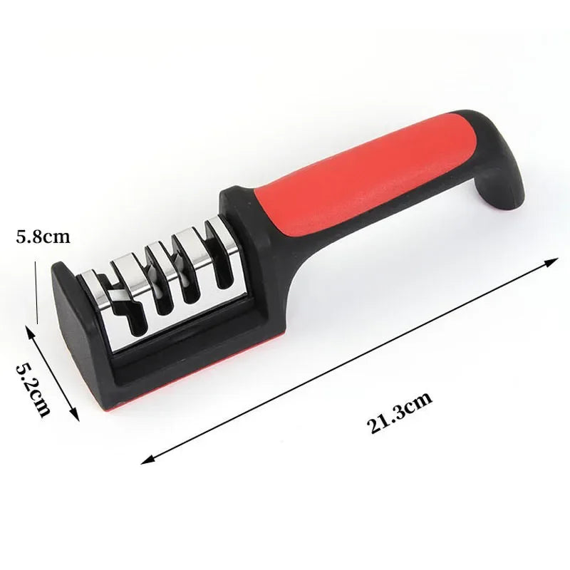 Kitchen 4-Segment Knife Sharpener Household Multi-Functional Hand-Held