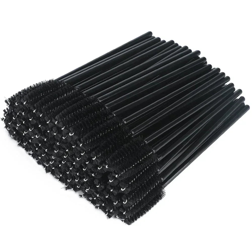 50/100Pcs Makeup Brushes Disposable Eyebrow Brush Mascara Wand