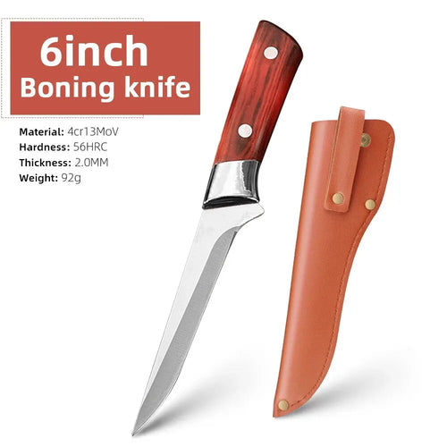 Stainless Steel Kitchen Boning Knife Forged Fillet Knife Meat Fish