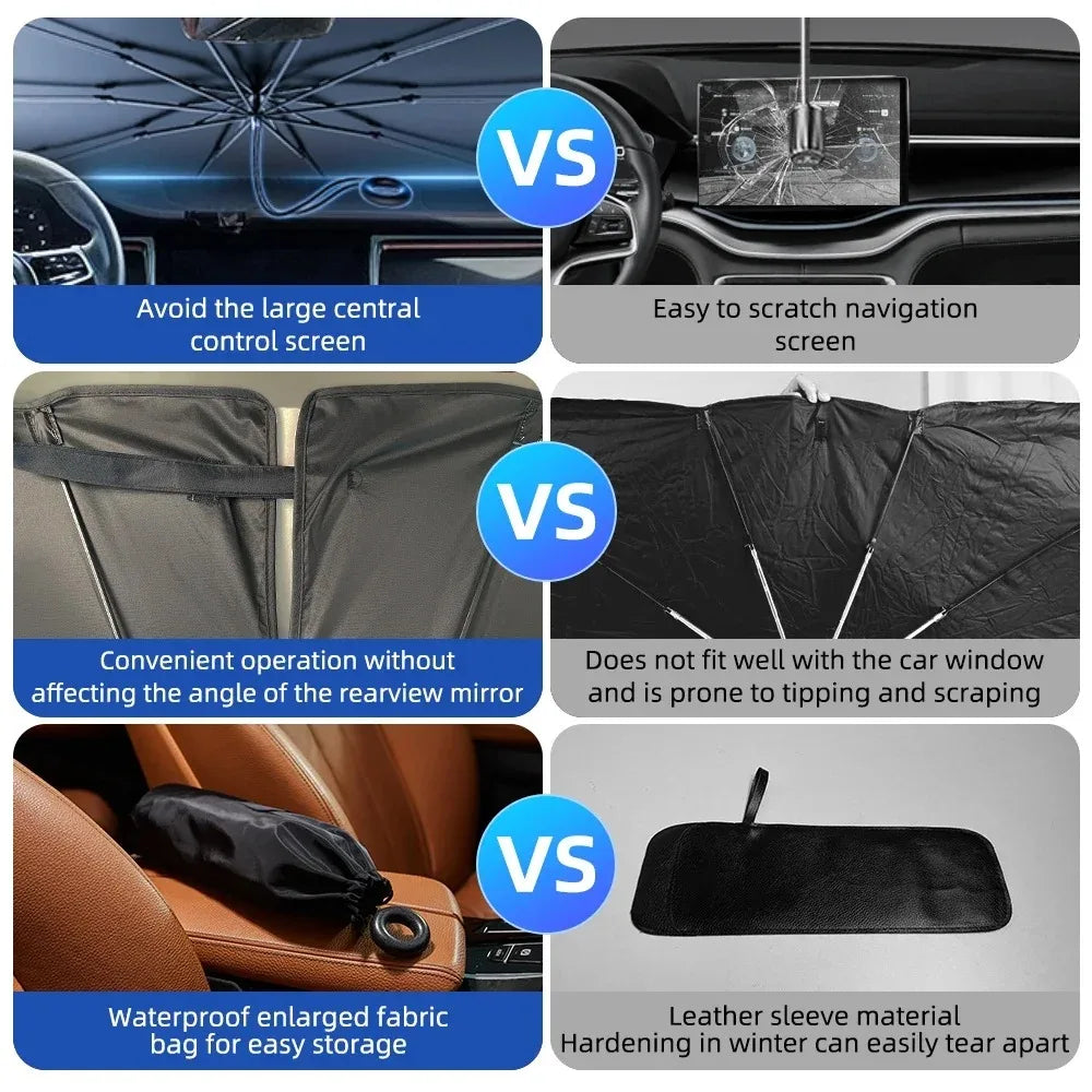 Car Sunshade Umbrella Car Front Window Sunshade Cover Car Sunshade