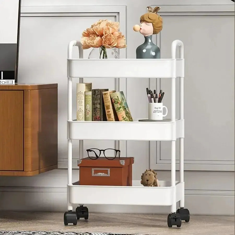 Household Multi-layer Small Cart Storage Rack Floor To Floor Kitchen