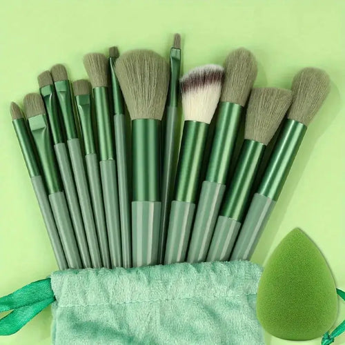 13pcs Premium Synthetic Nylon Bristle Makeup Brush Set - Soft, Gentle,