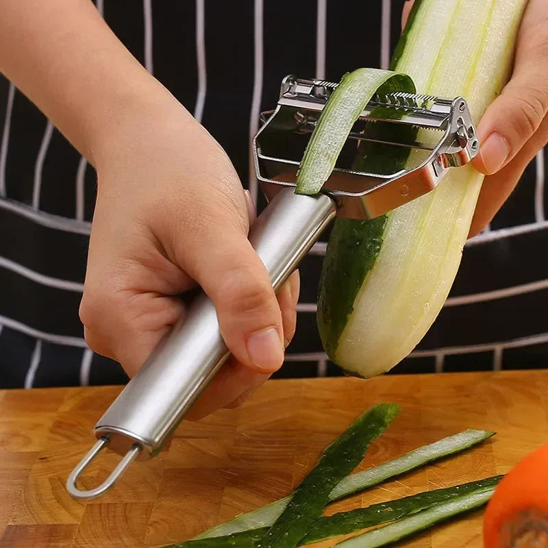 Kitchen Vegetable Peeler Stainless Steel Melon Planer Double-Head